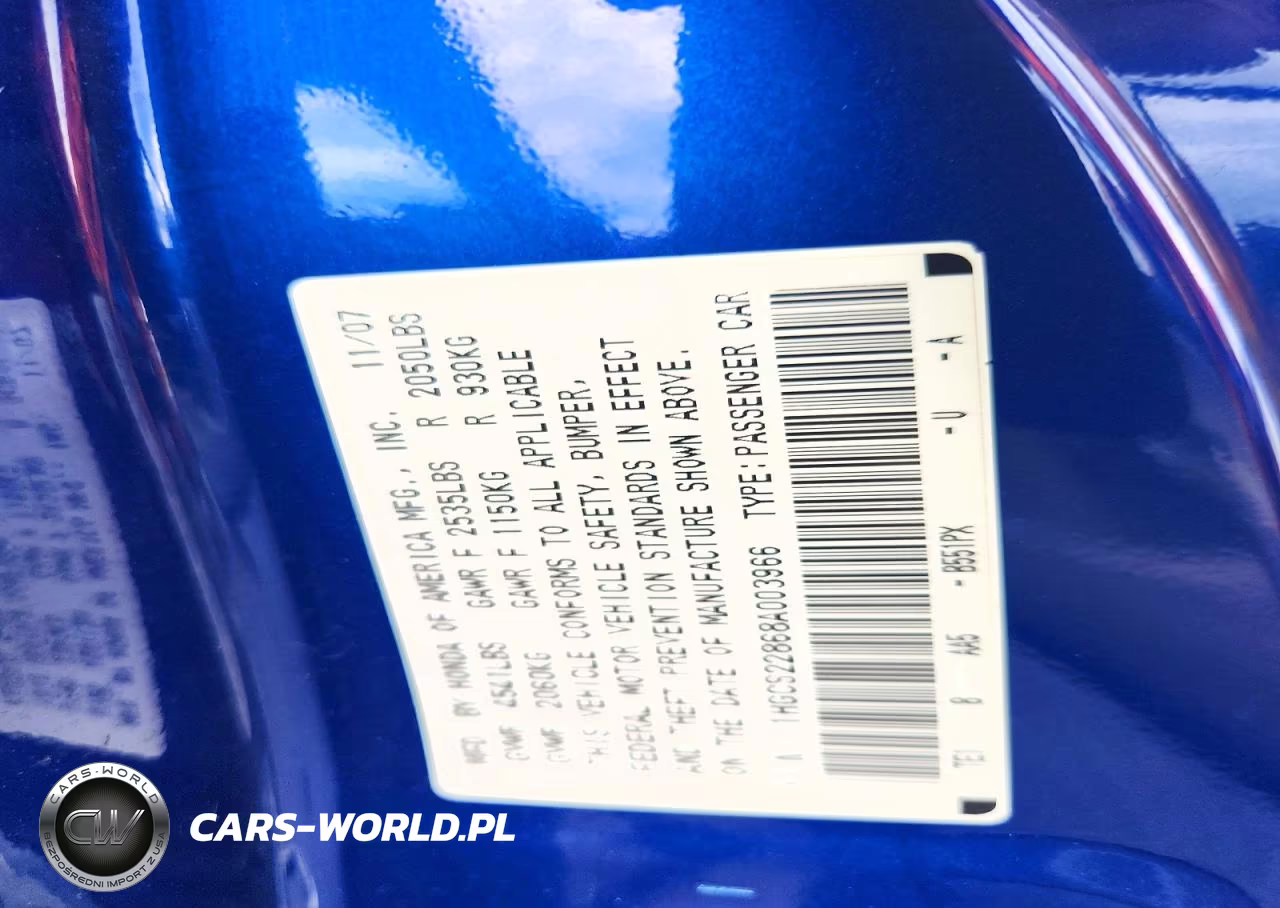 2008 Honda Accord Exl VIN:1HGCS22868A003966 - 12