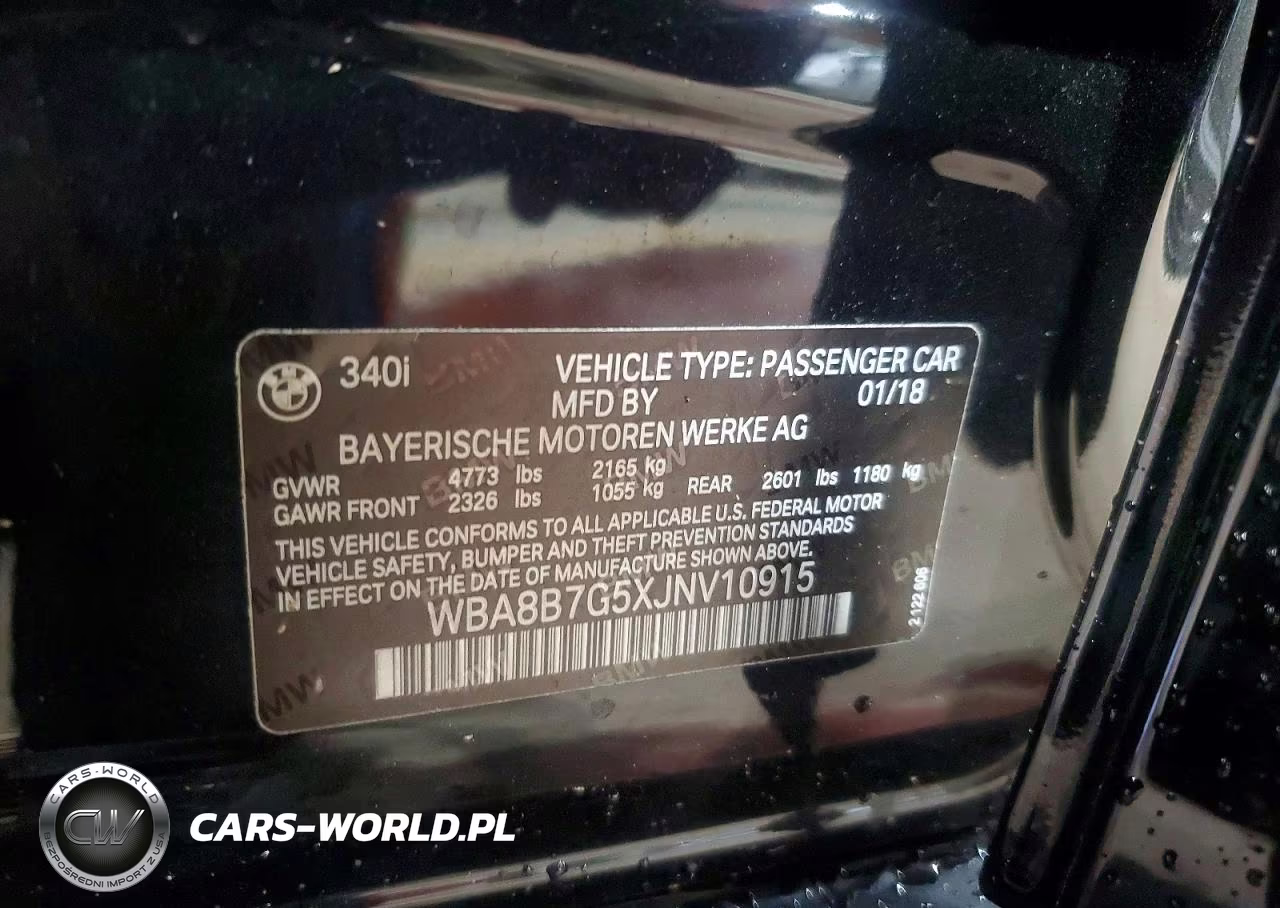 2018 BMW 340 Xi VIN:WBA8B7G5XJNV10915 - 12