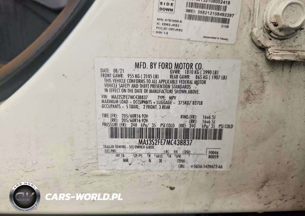 2021 Ford Ecosport S VIN:MAJ3S2FE7MC438837 - 12