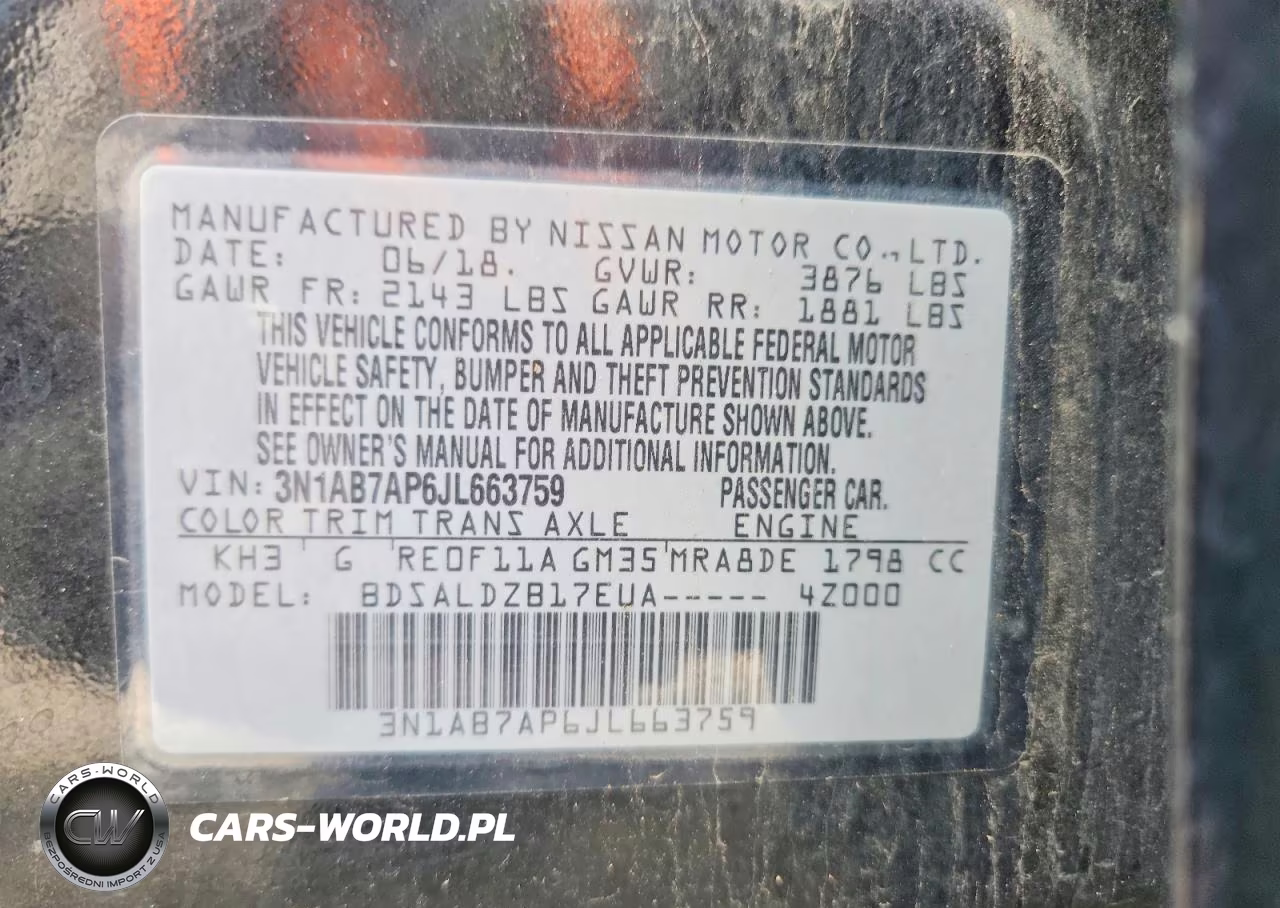 2018 Nissan Sentra Sv VIN:3N1AB7AP6JL663759 - 13