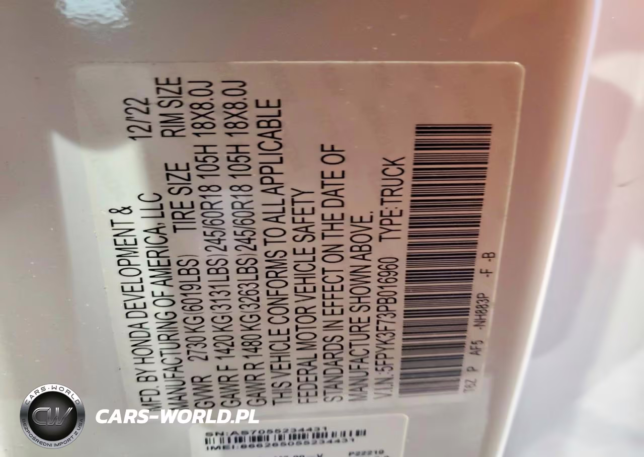 2023 Honda Ridgeline Rtl-E VIN:5FPYK3F73PB016960 - 13