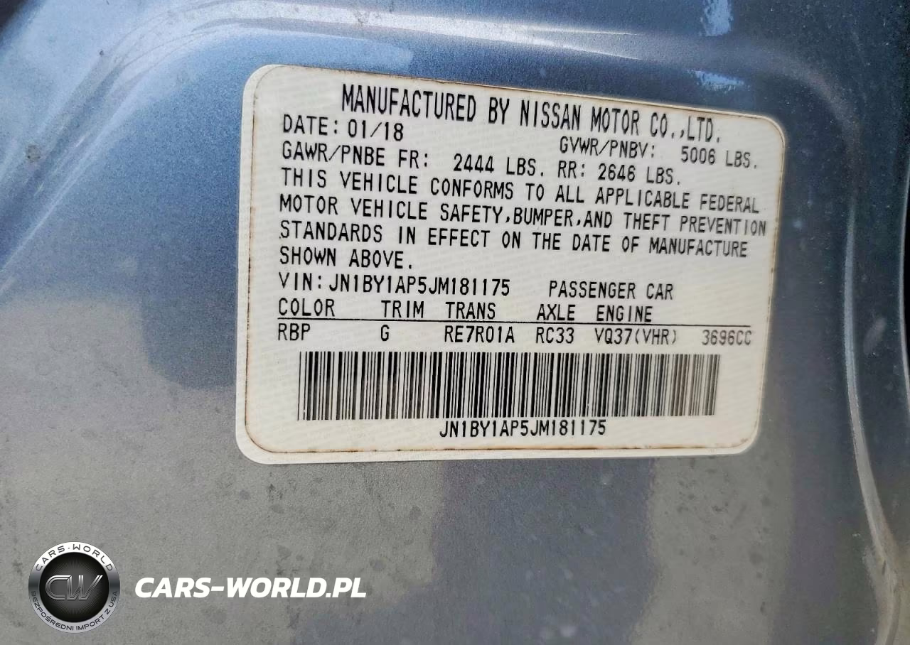 2018 Infiniti Q70 3.7 Luxe VIN:JN1BY1AP5JM181175 - 12