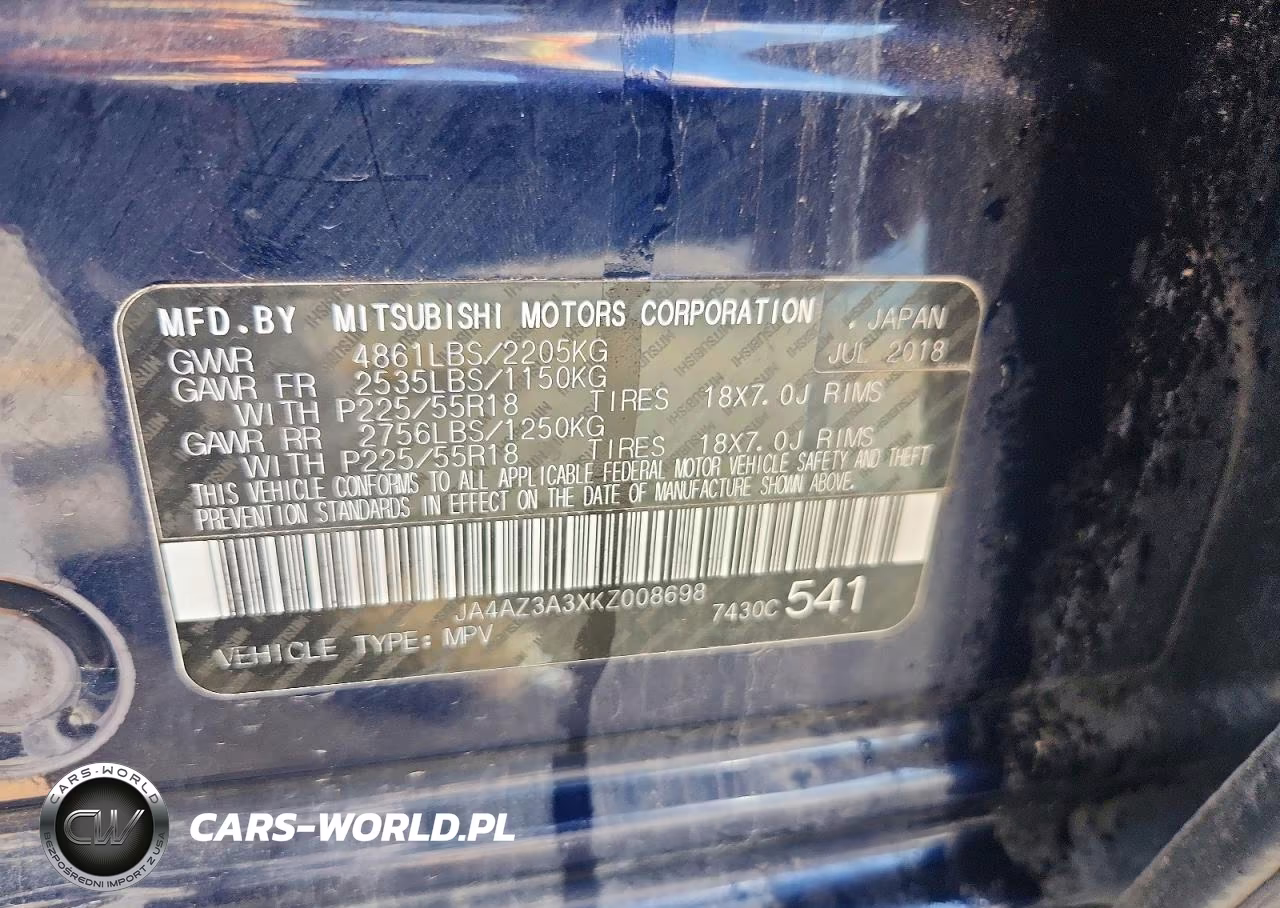 2019 Mitsubishi Outlander Se VIN:JA4AZ3A3XKZ008698 - 13