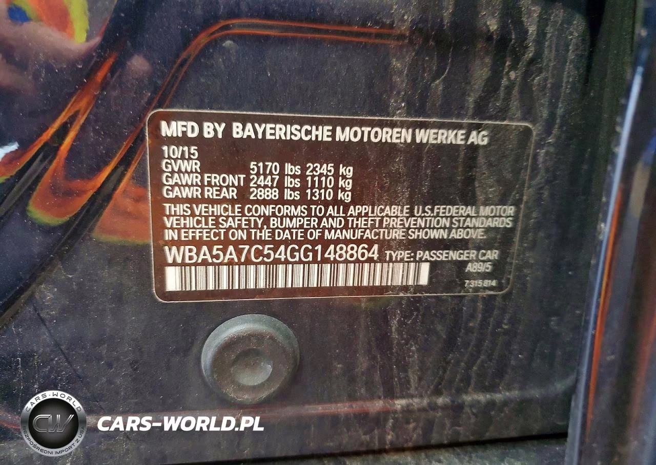 2016 BMW 528 Xi VIN:WBA5A7C54GG148864 - 13