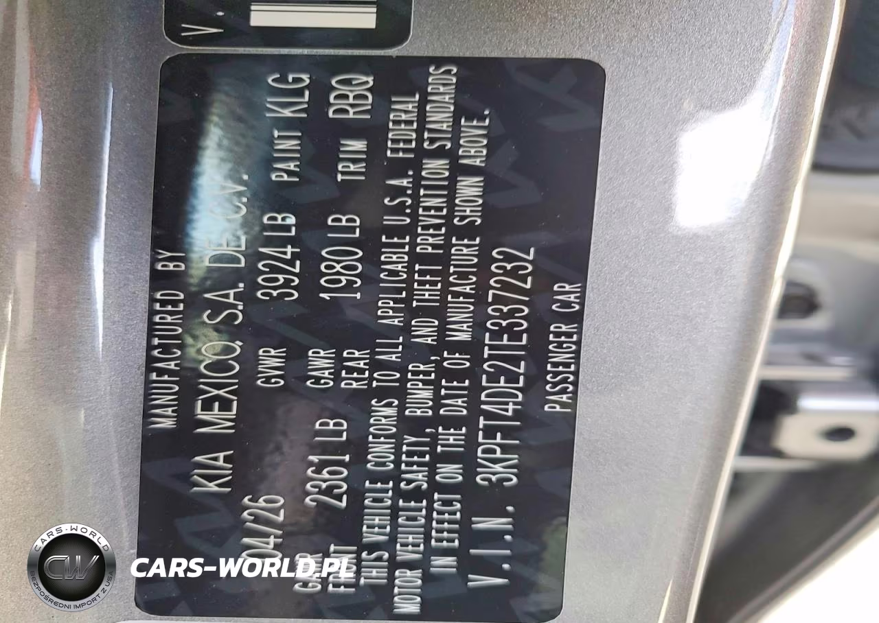 2026 Kia K4 Lxs VIN:3KPFT4DE2TE337232 - 13
