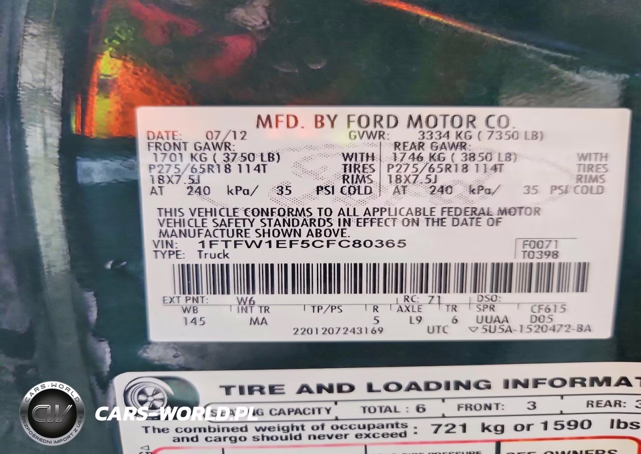 2012 Ford F150 Supercrew VIN:1FTFW1EF5CFC80365 - 12