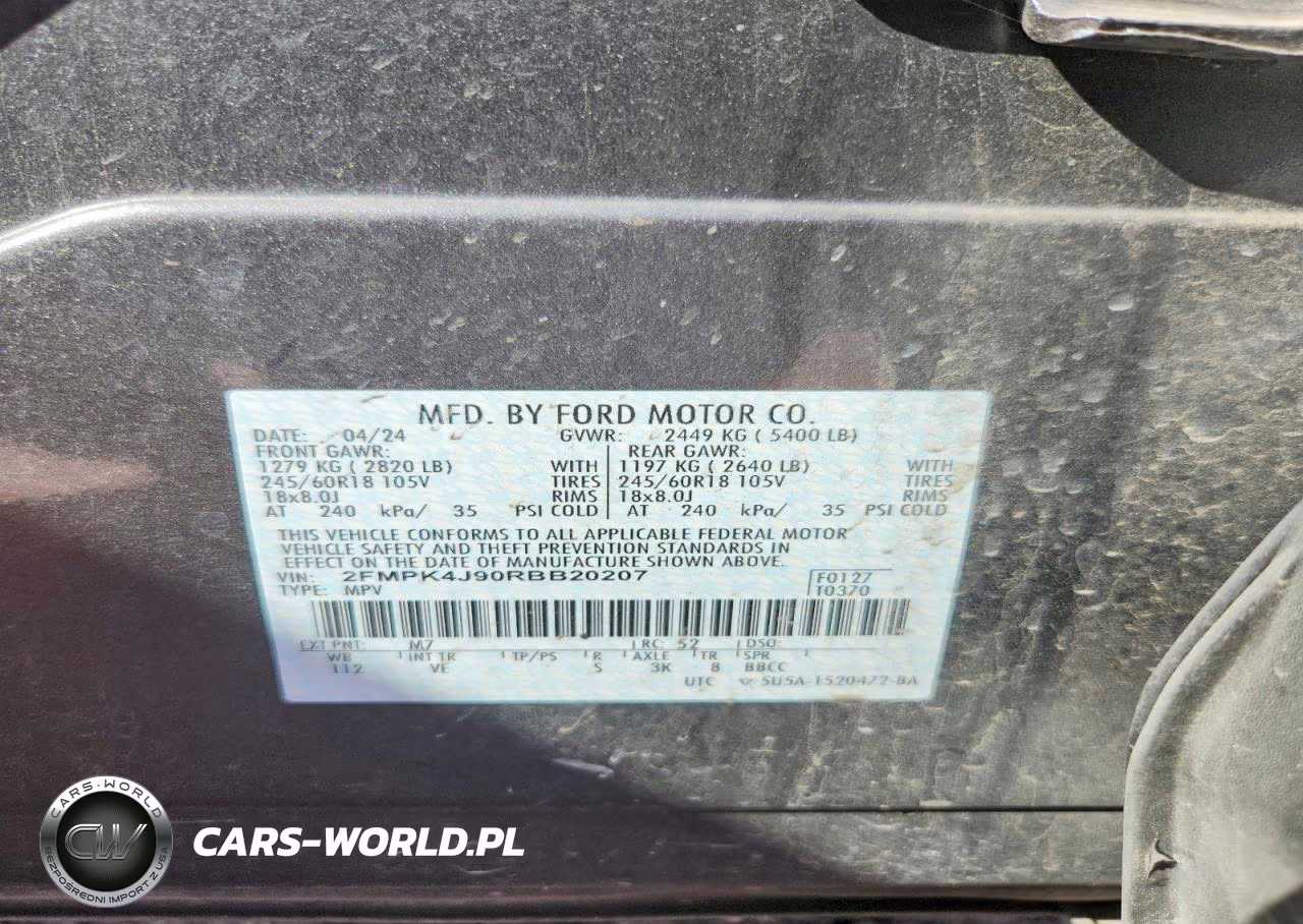 2024 Ford Edge Sel VIN:2FMPK4J90RBB20207 - 13