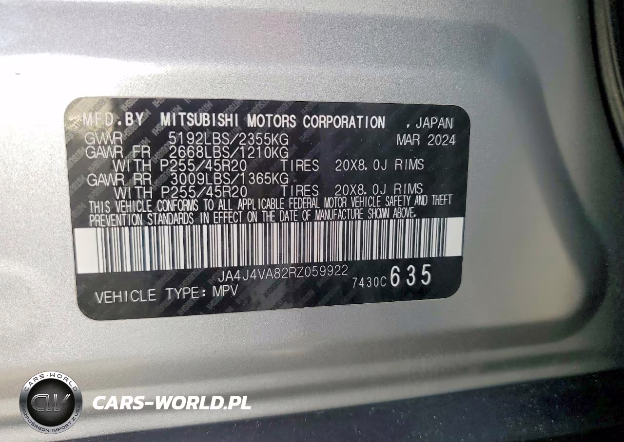 2024 Mitsubishi Outlander Se VIN:JA4J4VA82RZ059922 - 14