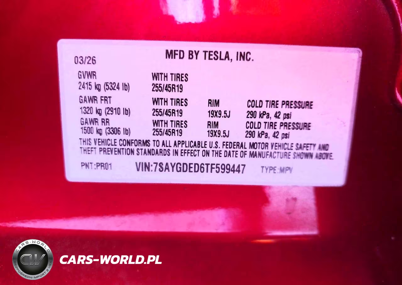 2026 Tesla Model Y VIN:7SAYGDED6TF599447 - 12