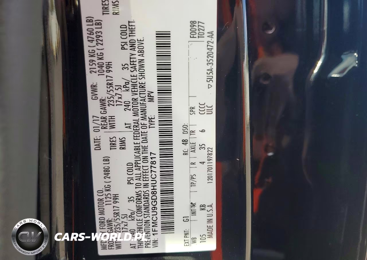 2017 Ford Escape Se VIN:1FMCU9GD8HUC77817 - 12