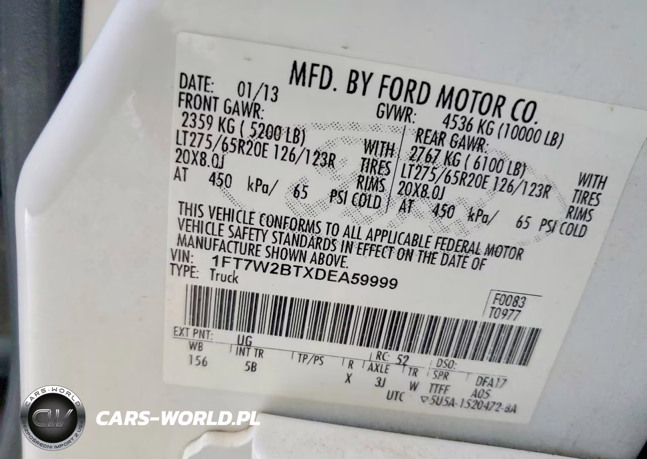 2013 Ford F250 Super Duty VIN:1FT7W2BTXDEA59999 - 13