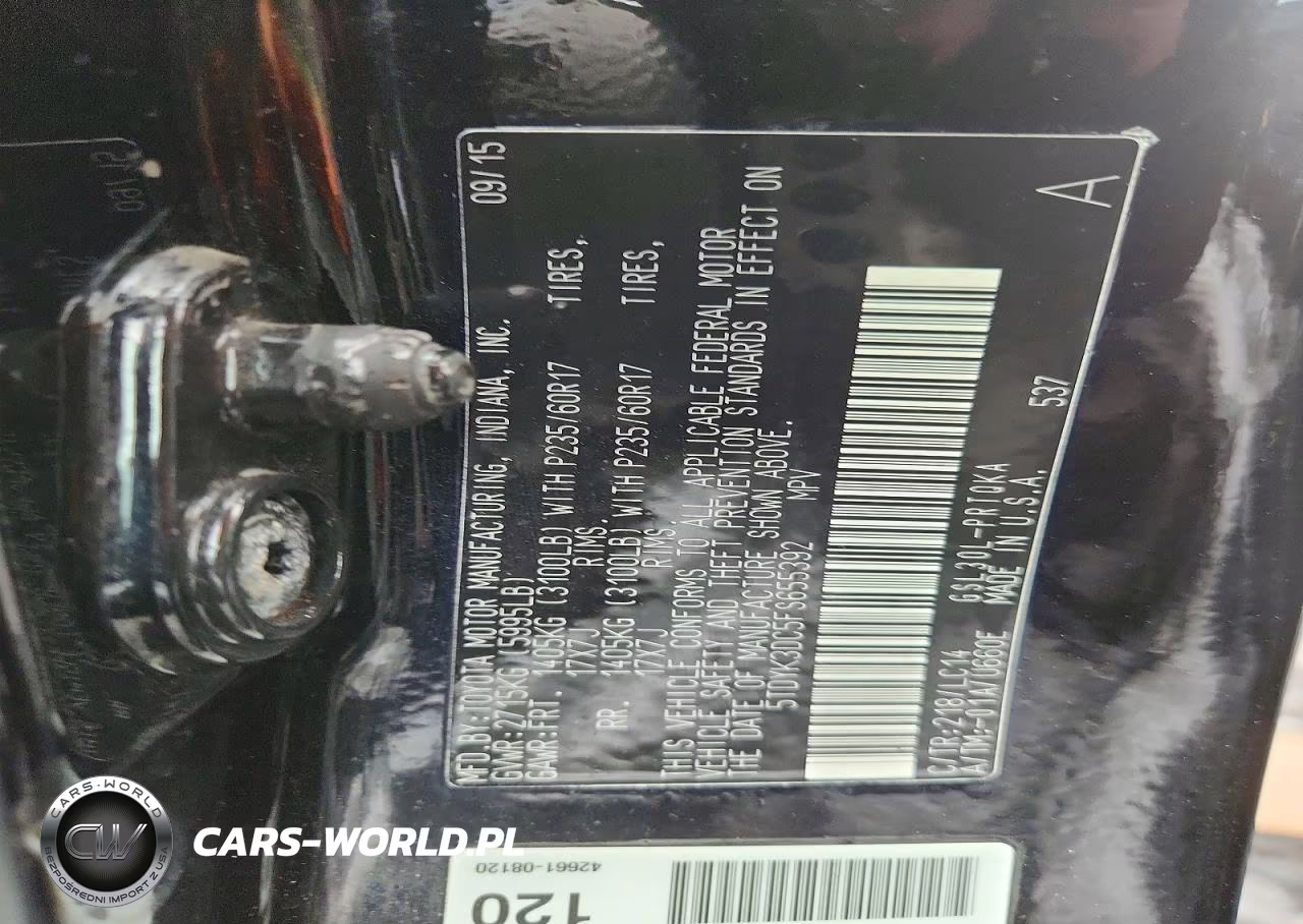 2015 Toyota Sienna Xle Premium 8-Passenger VIN:5TDYK3DC5FS655392 - 14
