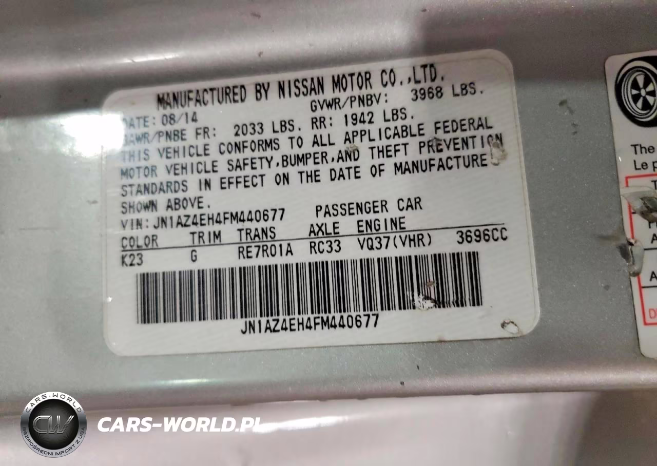 2015 Nissan 370Z Sport VIN:JN1AZ4EH4FM440677 - 12