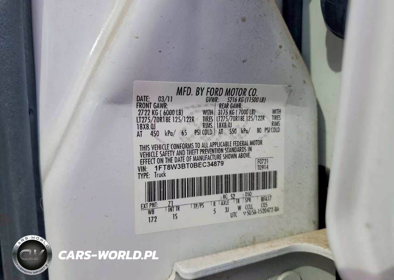 2011 Ford F350 VIN:1FT8W3BT0BEC34879 - 13