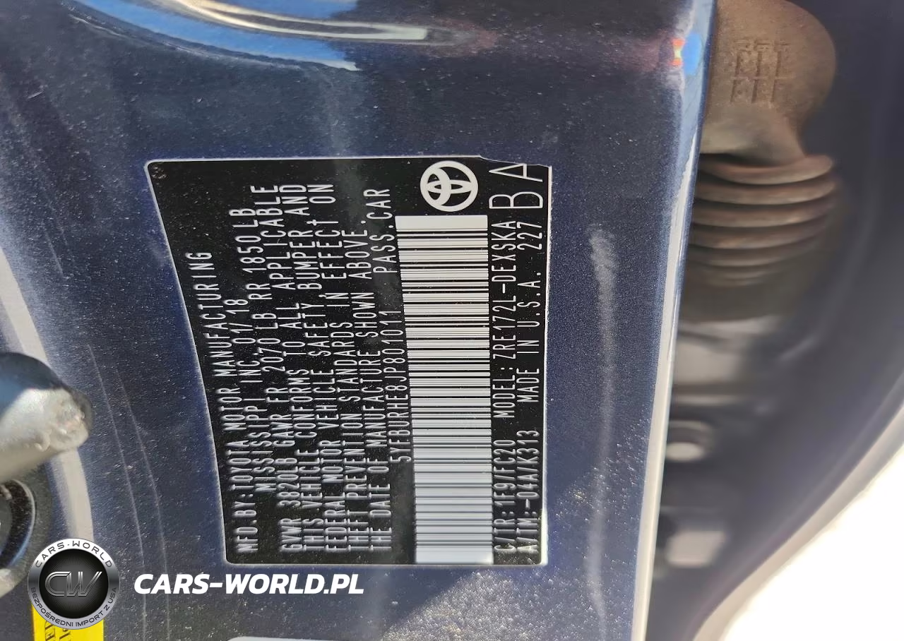 2018 Toyota Corolla Se VIN:5YFBURHE8JP801011 - 13