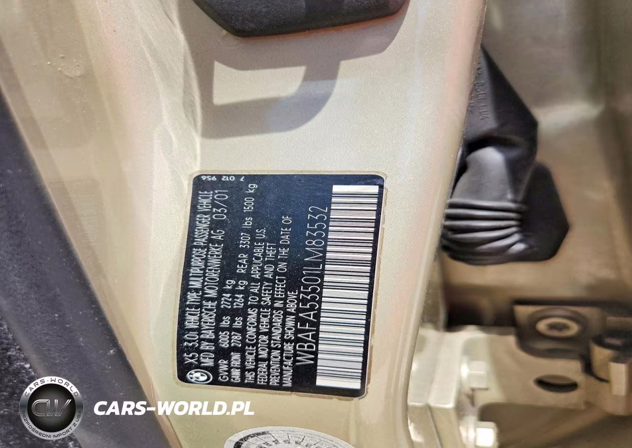 2001 BMW X5 3.0I VIN:WBAFA53501LM83532 - 13