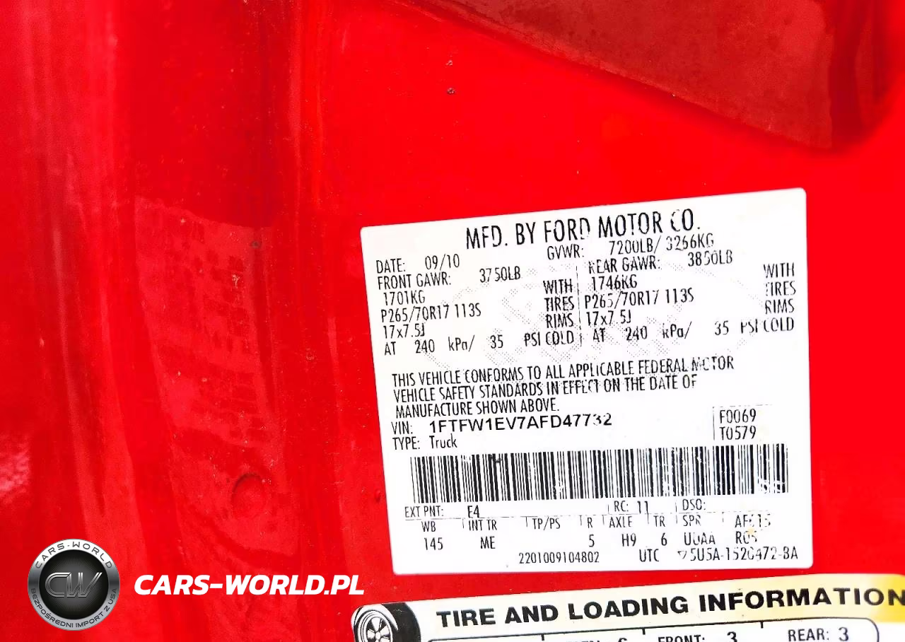 2010 Ford F150 Supercrew VIN:1FTFW1EV7AFD47732 - 12