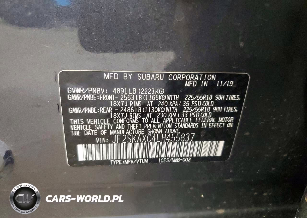 2020 Subaru Forester Touring VIN:JF2SKAXC4LH455837 - 13