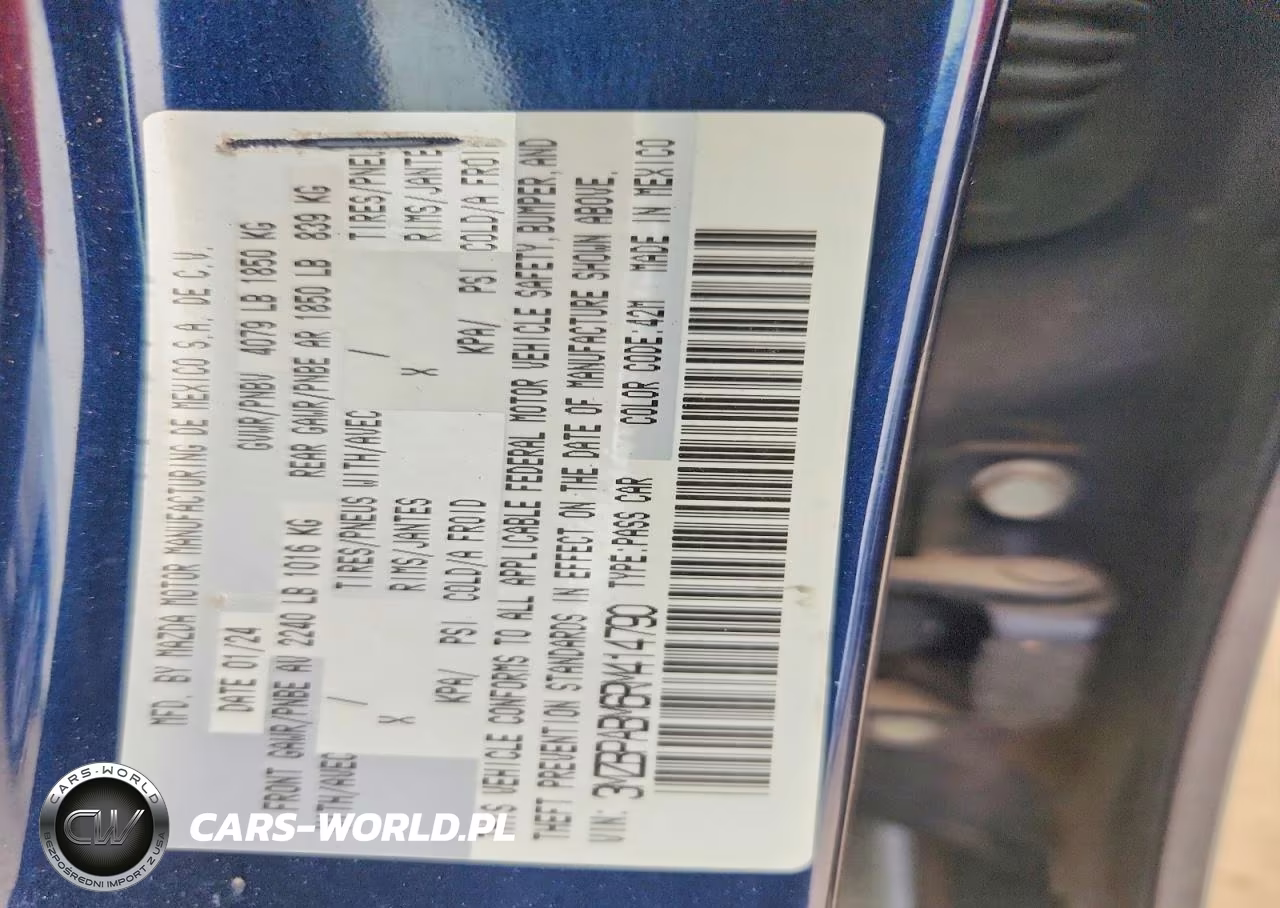 2024 Mazda 3 Select Sport VIN:3MZBPABM6RM414790 - 12