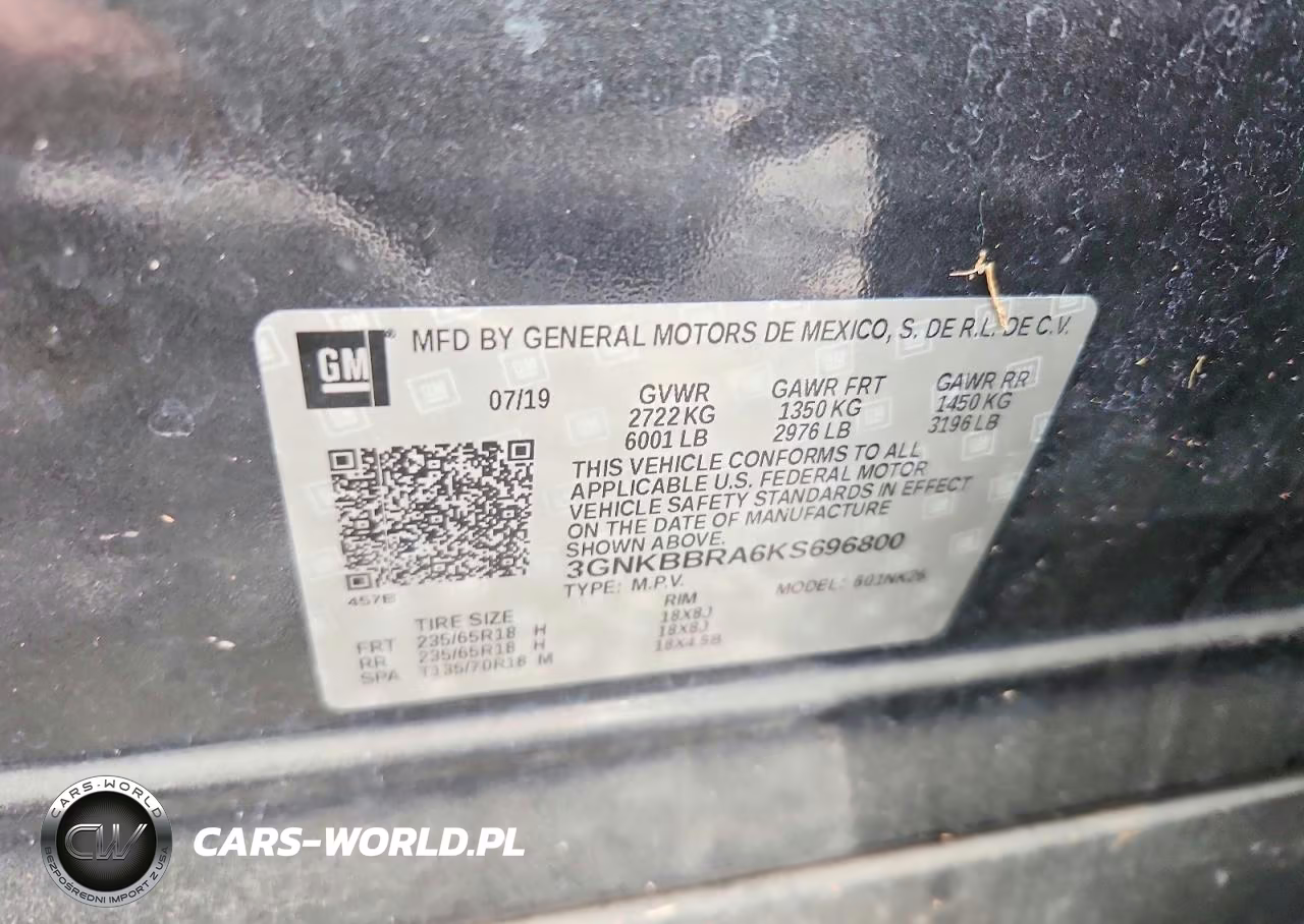 2019 Chevrolet Blazer 1Lt VIN:3GNKBBRA6KS696800 - 13
