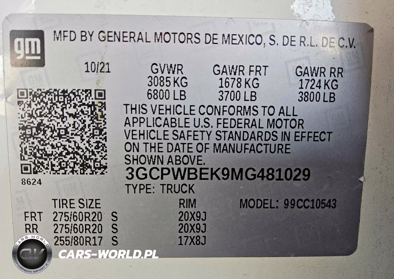2021 Chevrolet Silverado C1500 Custom VIN:3GCPWBEK9MG481029 - 13