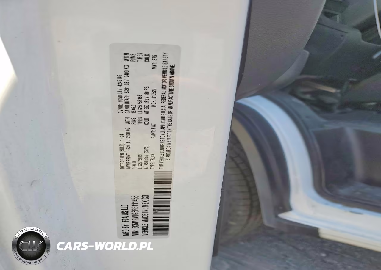 2024 Ram Promaster 3500 3500 High VIN:3C6MRVJG8RE111455 - 13