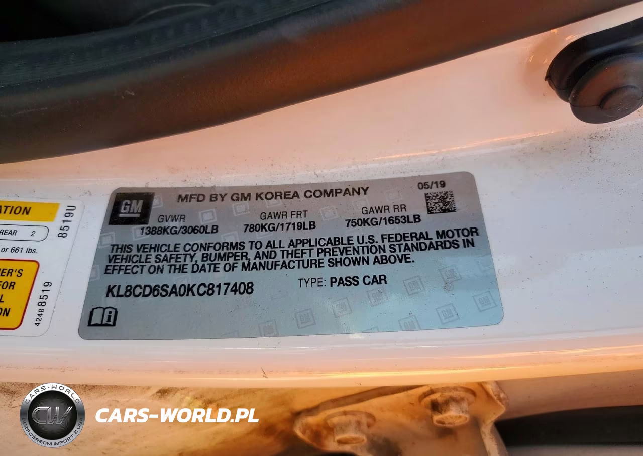 2019 Chevrolet Spark 1Lt VIN:KL8CD6SA0KC817408 - 12