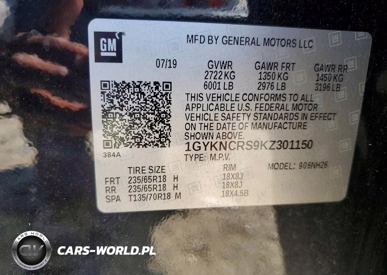 2019 Cadillac Xt5 Luxury VIN:1GYKNCRS9KZ301150 - 13