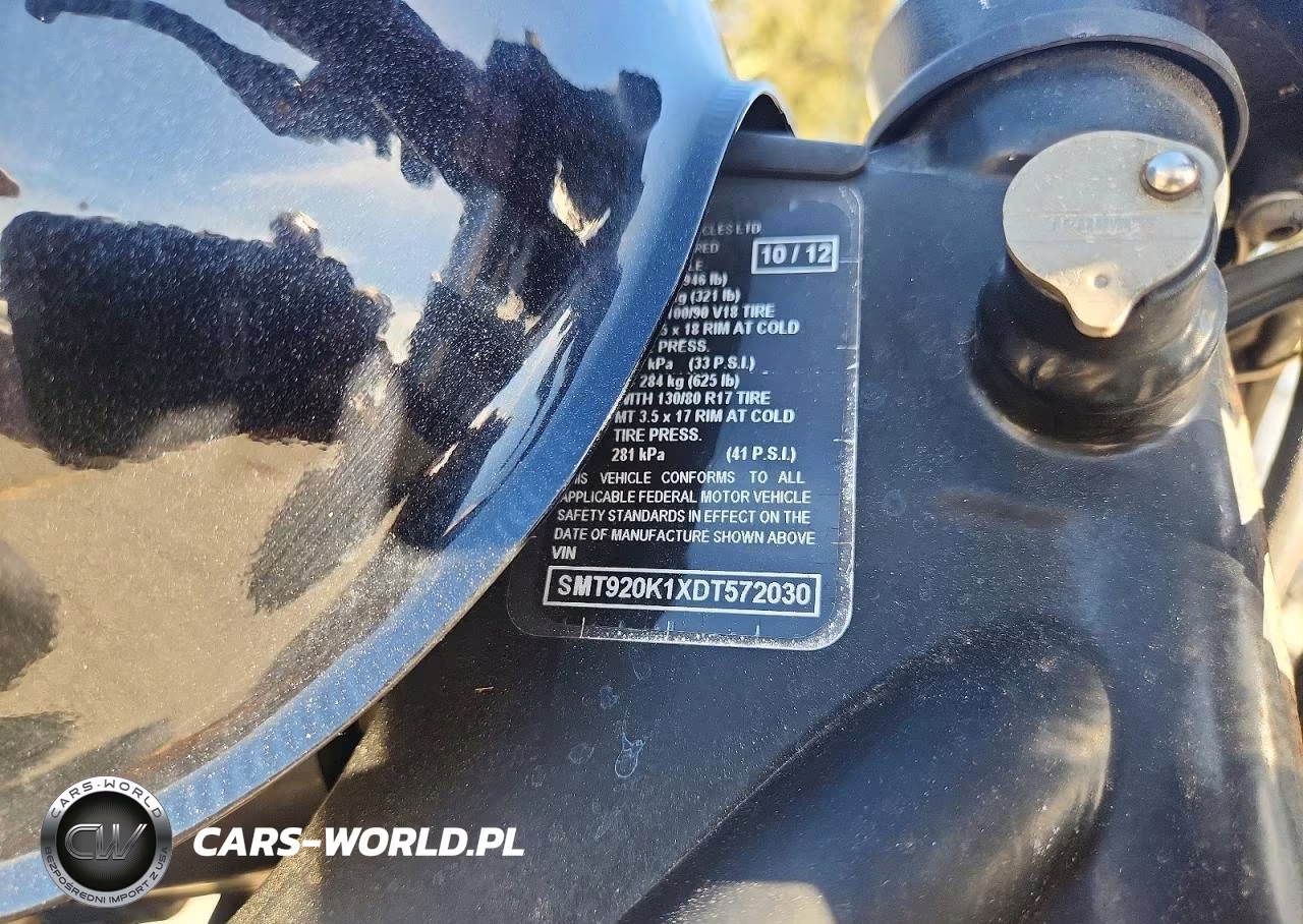 2013 Triumph Motorcycle Thruxton VIN:SMT920K1XDT572030 - 9