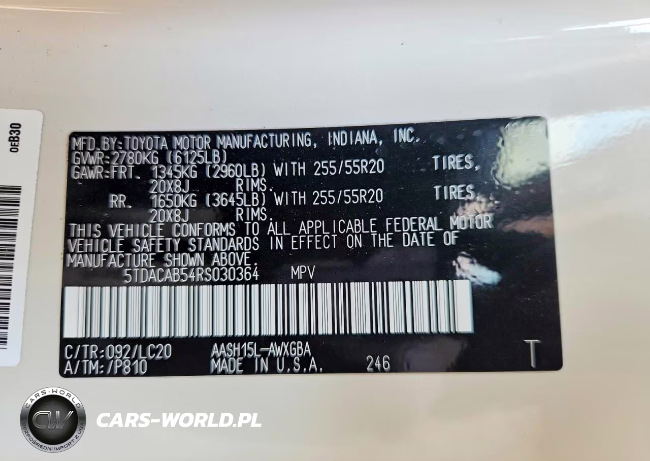 2024 Toyota Grand Highlander Hybrid Limited VIN:5TDACAB54RS030364 - 13