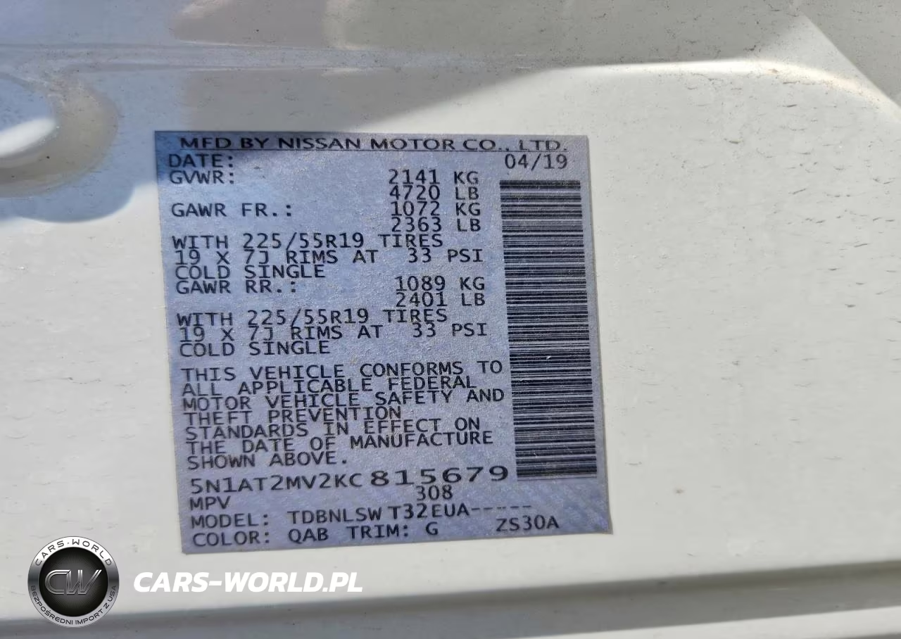 2019 Nissan Rogue Sl VIN:5N1AT2MV2KC815679 - 13