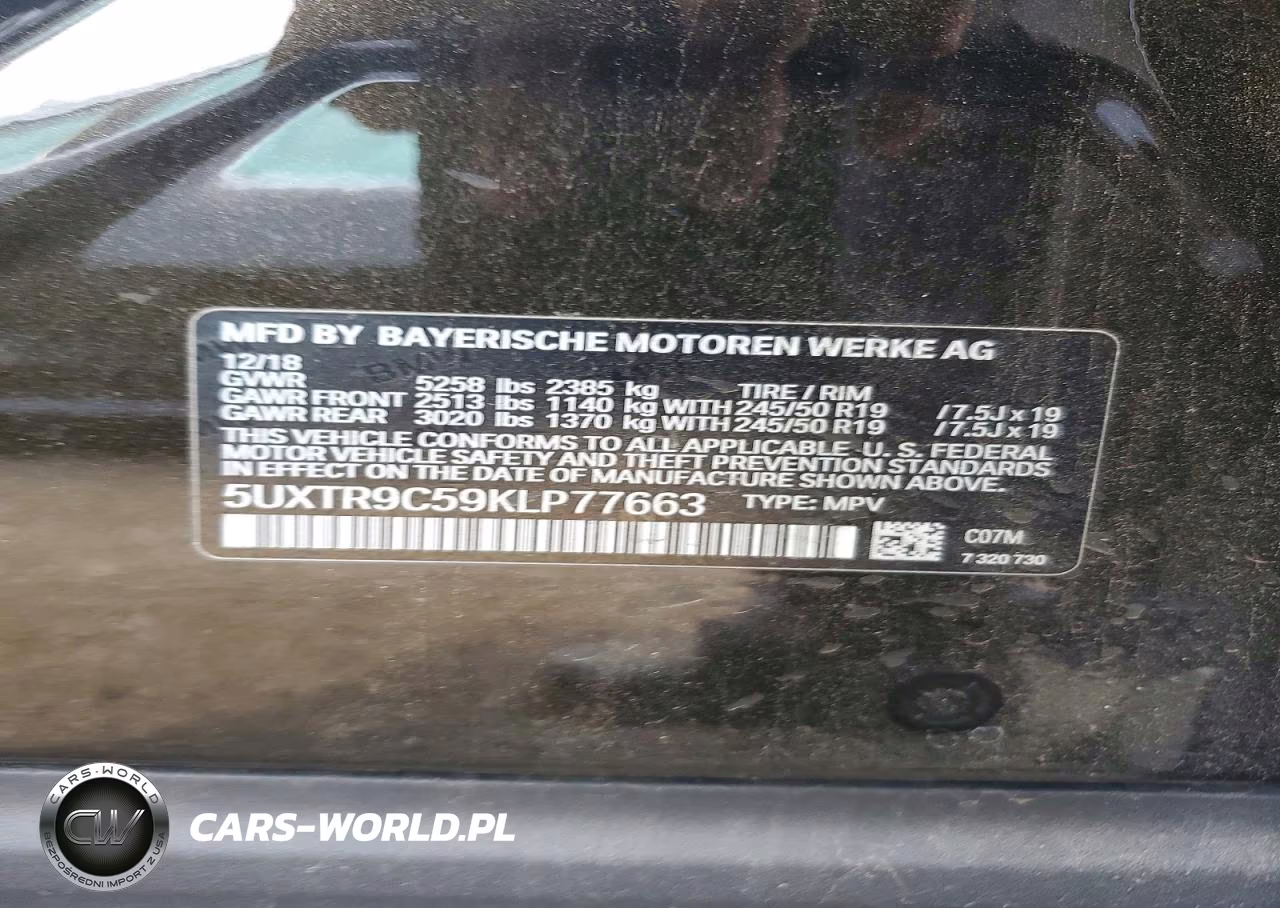 2019 BMW X3 xDrive30I VIN:5UXTR9C59KLP77663 - 13