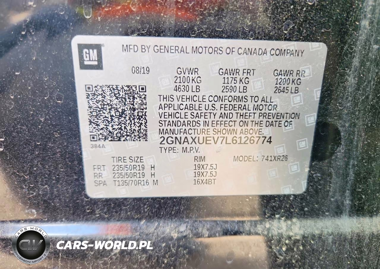 2020 Chevrolet Equinox Lt VIN:2GNAXUEV7L6126774 - 13