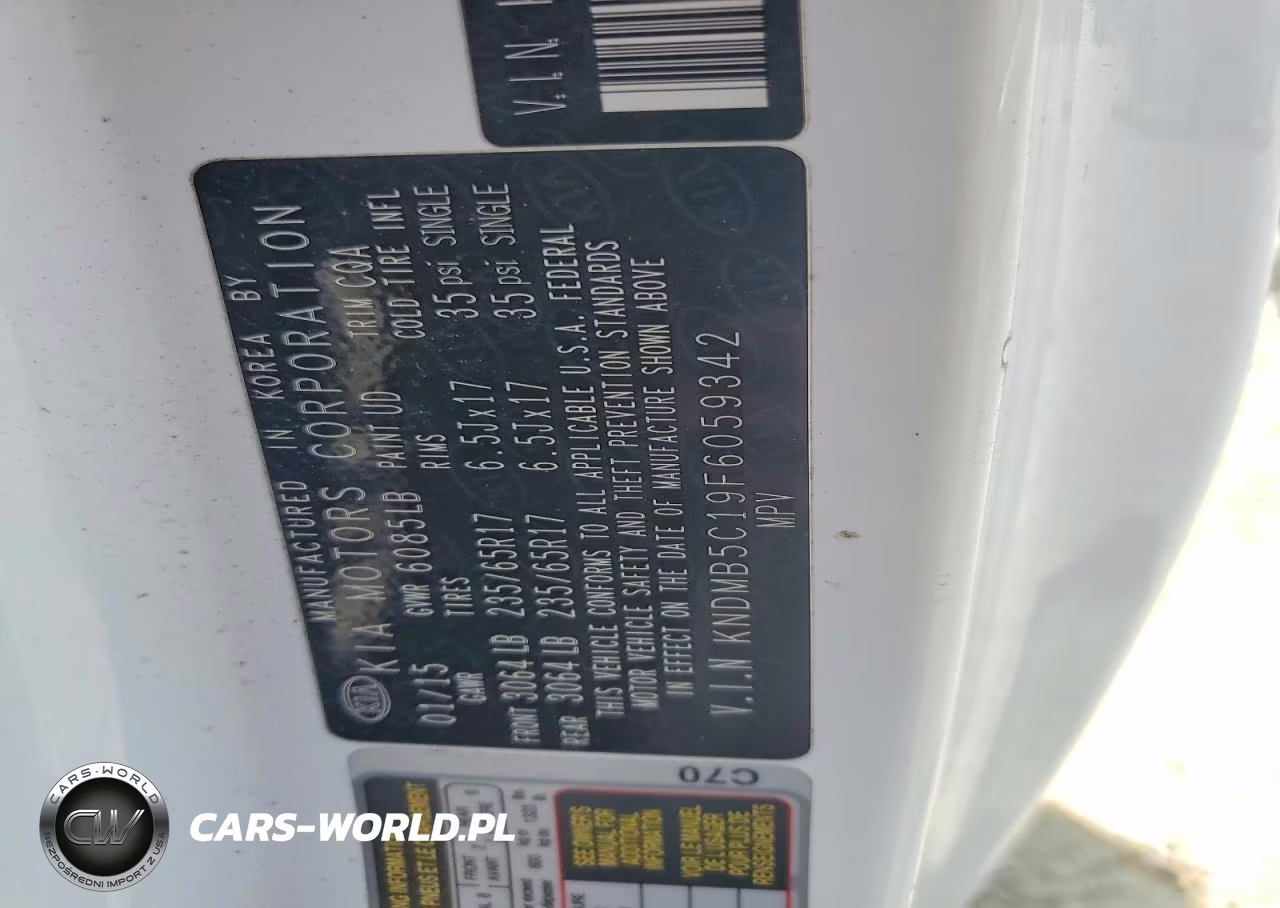 2015 Kia Sedona Lx VIN:KNDMB5C19F6059342 - 13