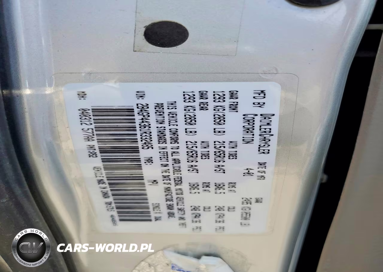 2001 Dodge Grand Caravan Sport VIN:2B4GP44361R332485 - 13