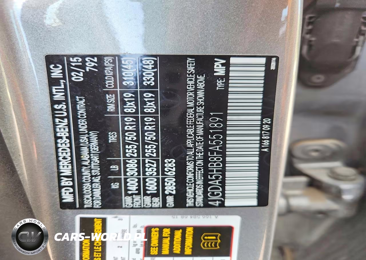 2015 Mercedes-Benz Ml 350 4Matic VIN:4JGDA5HB8FA551891 - 13