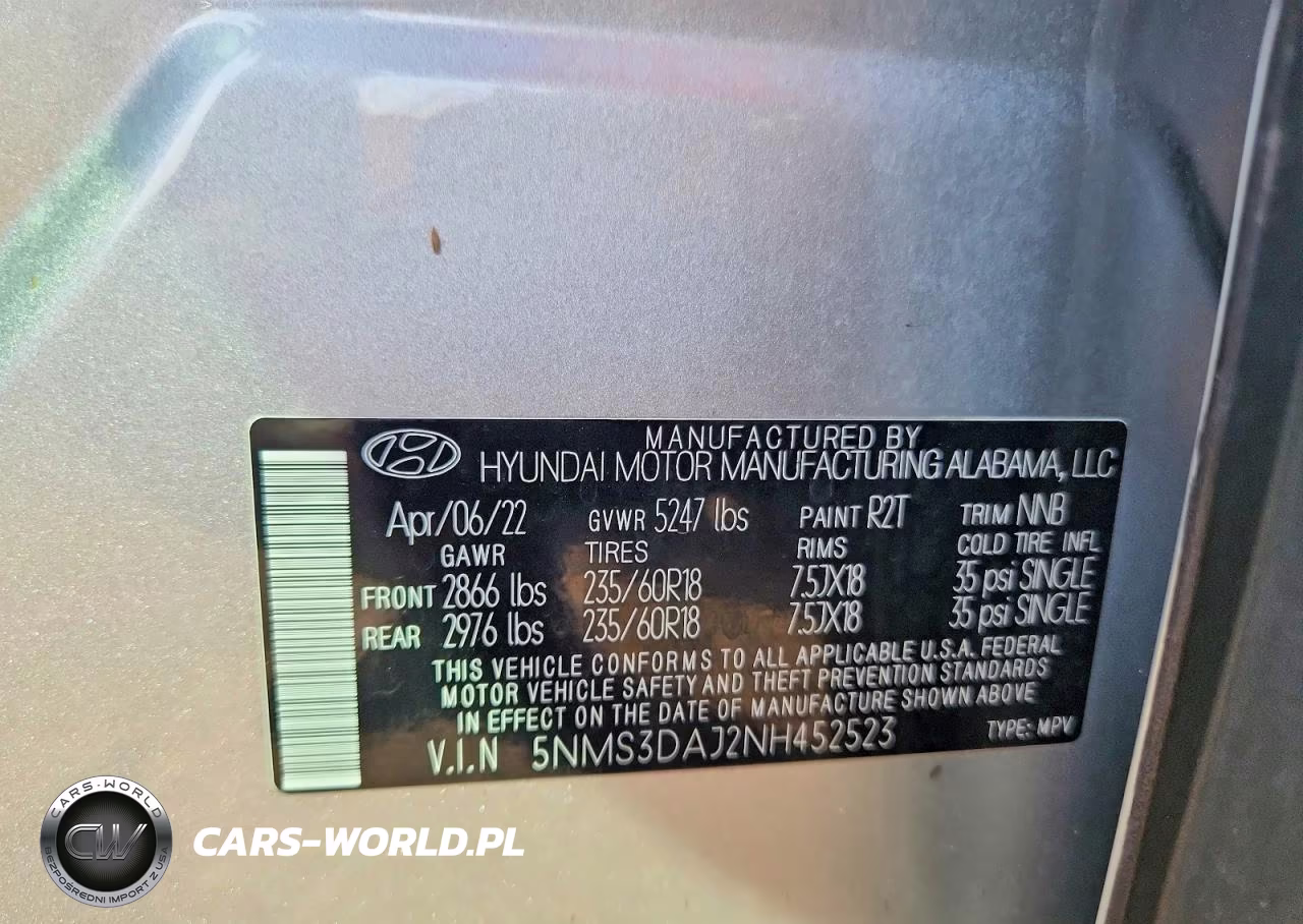 2022 Hyundai Santa Fe Sel VIN:5NMS3DAJ2NH452523 - 13