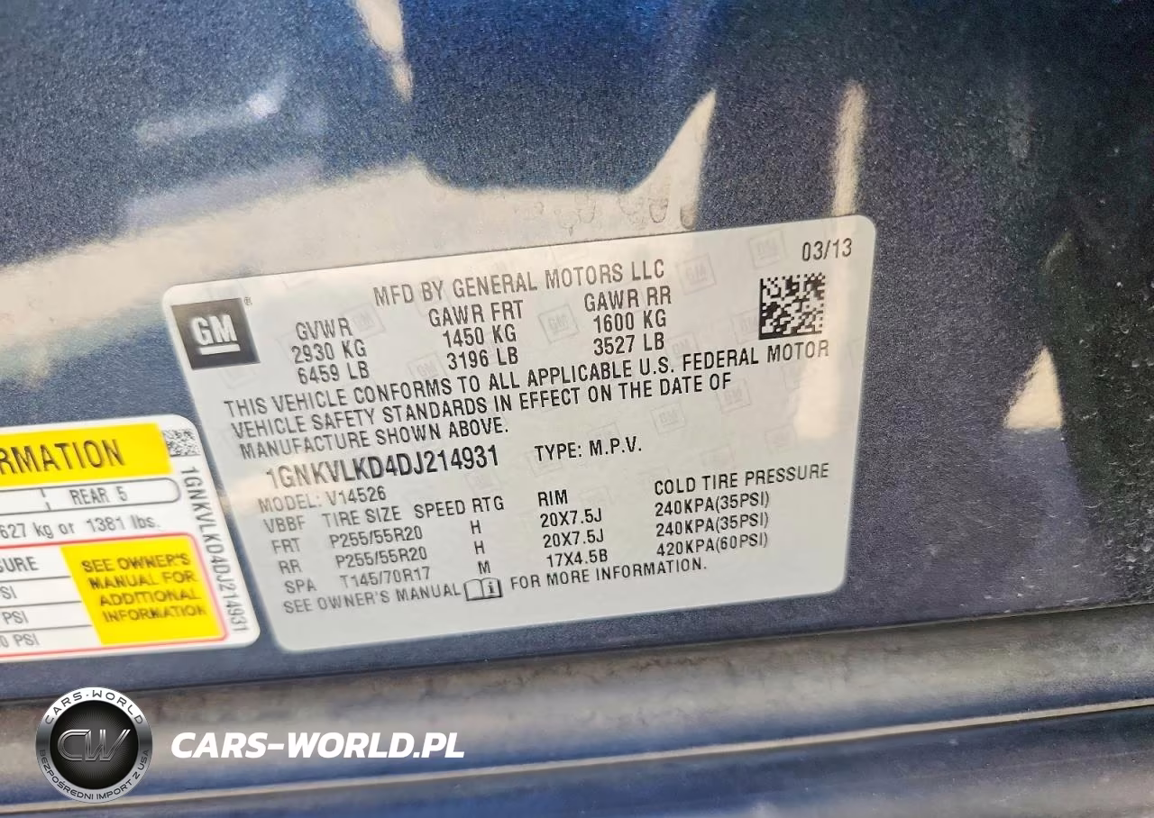 2013 Chevrolet Traverse Ltz VIN:1GNKVLKD4DJ214931 - 13