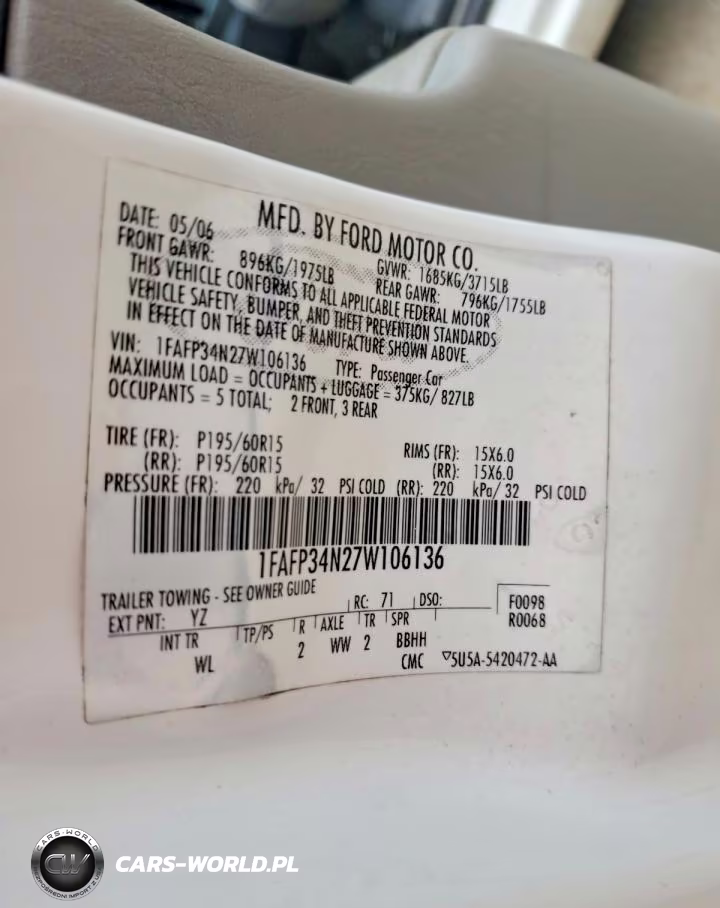 2007 Ford Focus Zx4 VIN:1FAFP34N27W106136 - 12