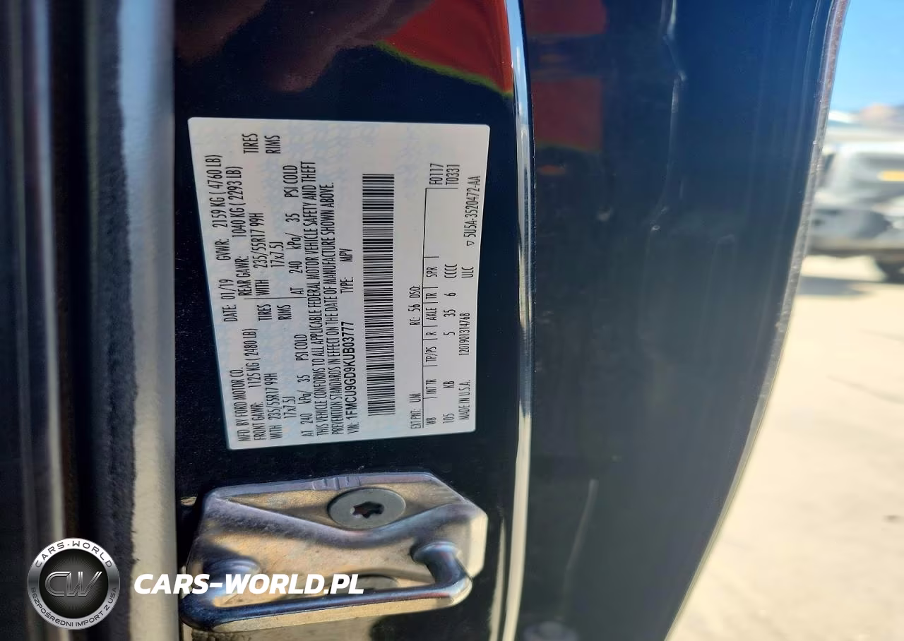 2019 Ford Escape Se VIN:1FMCU9GD9KUB03777 - 12