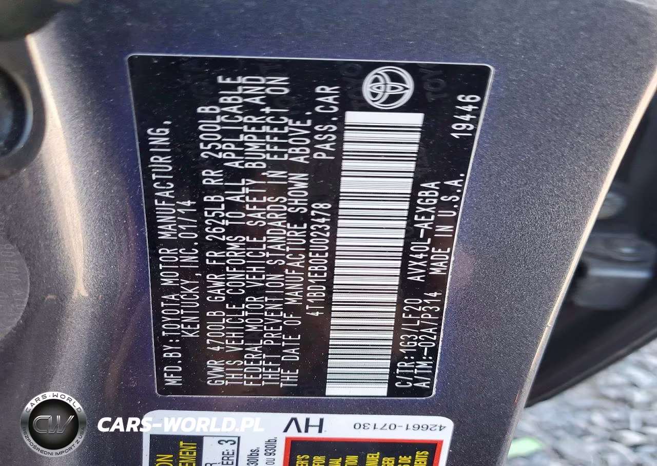 2014 Toyota Avalon Hybrid Xle Premium VIN:4T1BD1EB0EU023478 - 12