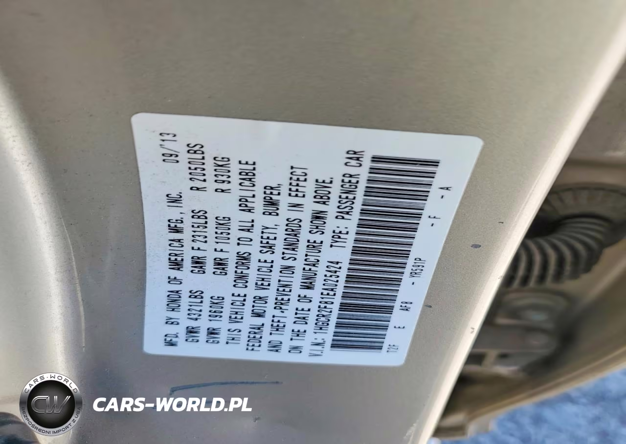 2014 Honda Accord Exl VIN:1HGCR2F81EA025424 - 12