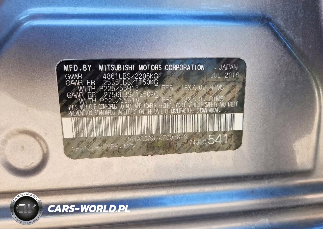 2019 Mitsubishi Outlander Se VIN:JA4AD3A32KZ008628 - 12