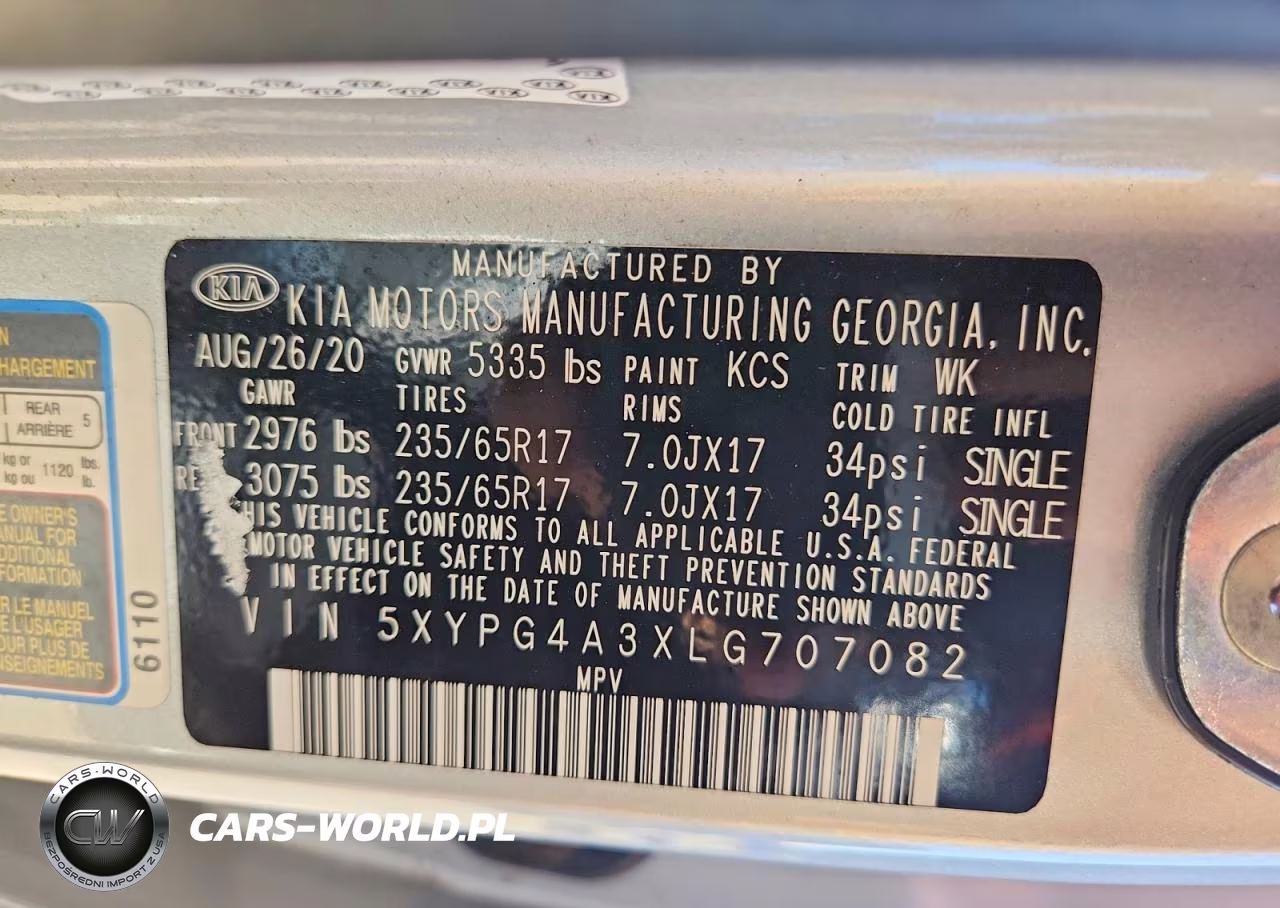 2020 Kia Sorento Lx VIN:5XYPG4A3XLG707082 - 12