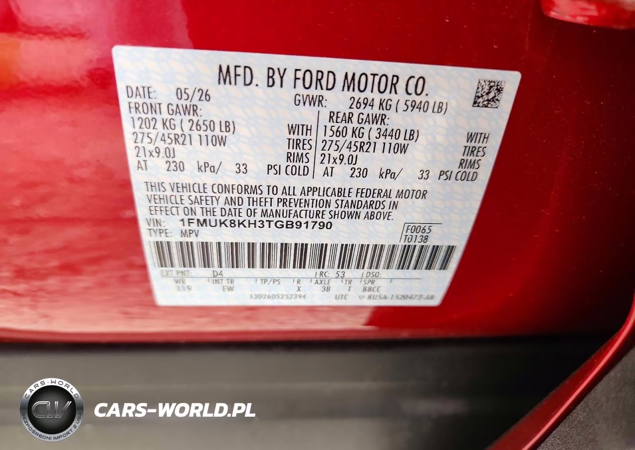 2026 Ford Explorer St-Line VIN:1FMUK8KH3TGB91790 - 13