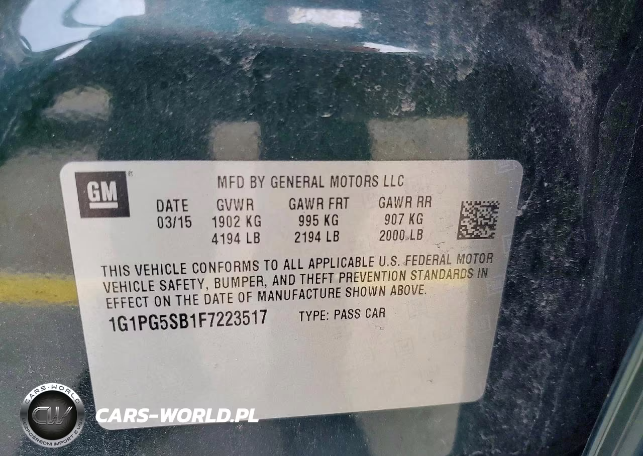 2015 Chevrolet Cruze Ltz VIN:1G1PG5SB1F7223517 - 12
