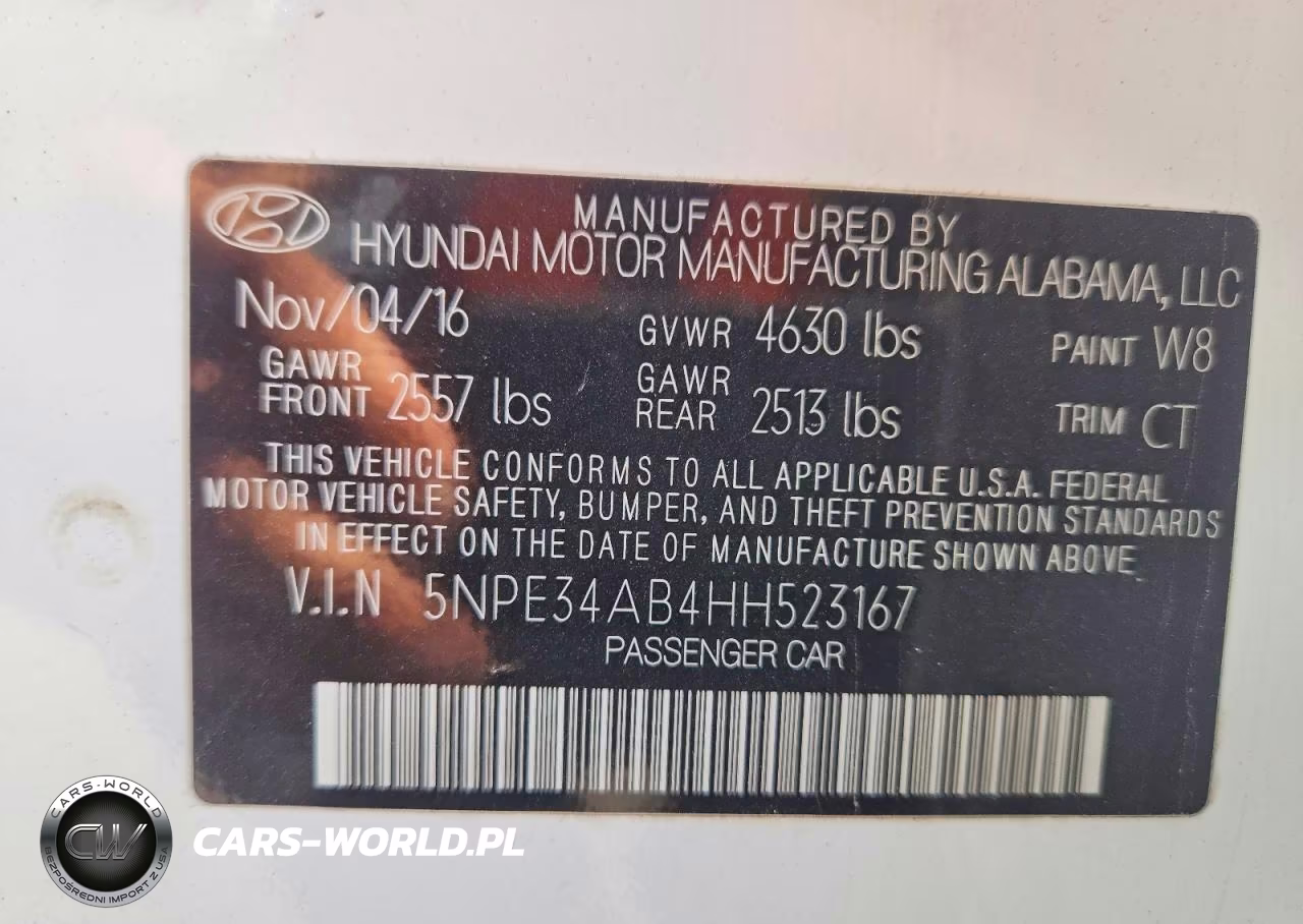 2017 Hyundai Sonata Sport 2.0T VIN:5NPE34AB4HH523167 - 13