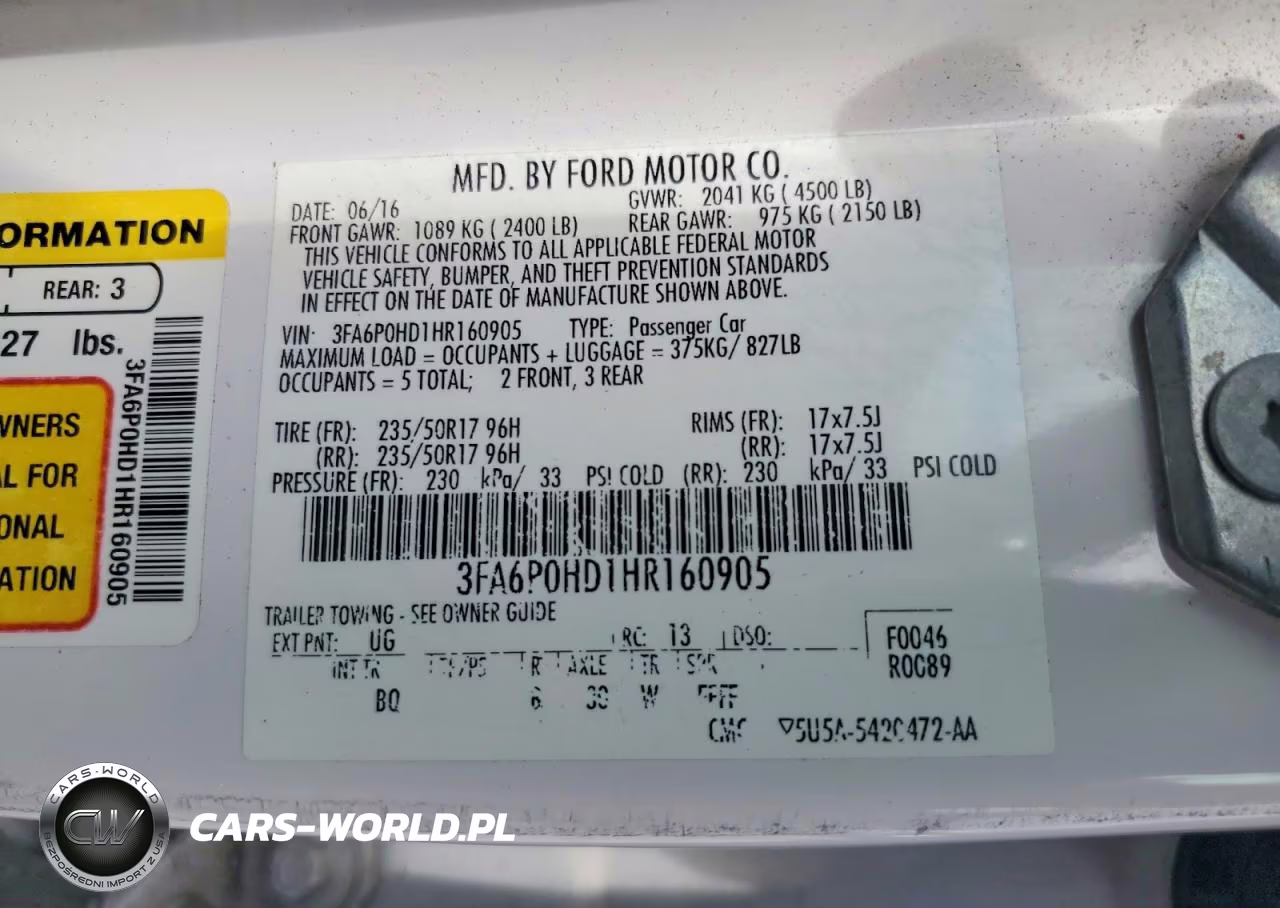 2017 Ford Fusion Se VIN:3FA6P0HD1HR160905 - 12