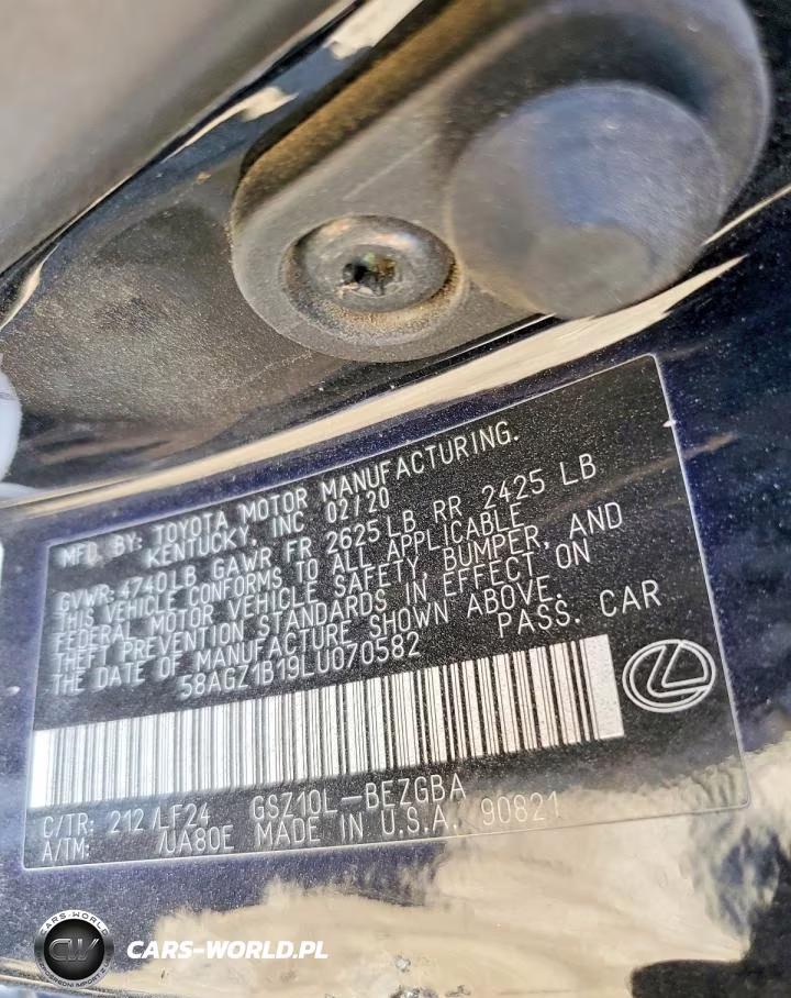2020 Lexus Es 350 F Sport VIN:58AGZ1B19LU070582 - 12