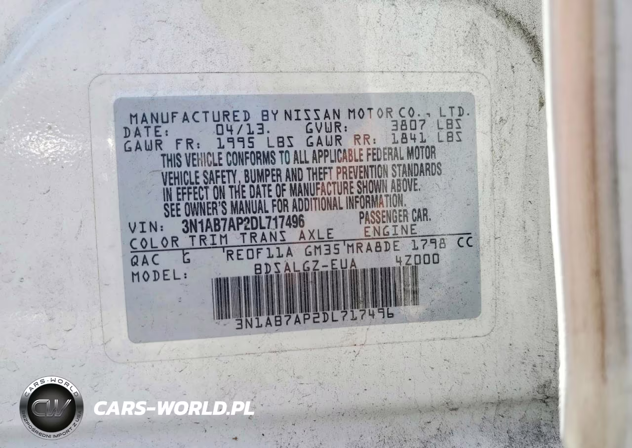 2013 Nissan Sentra S VIN:3N1AB7AP2DL717496 - 12